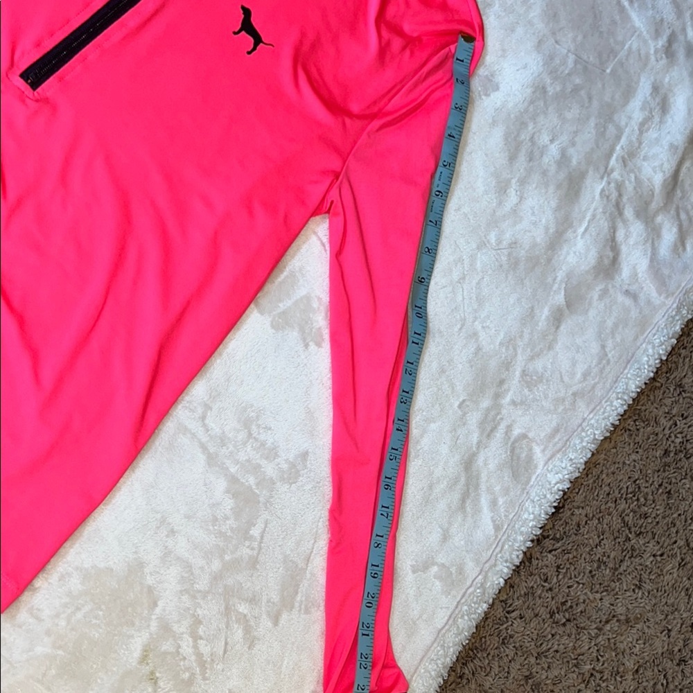 Victoria's Secret Women’s PINK Ultimate Neon Pink 1/2 Zip Pullover Activewear L - Picture 15 of 15